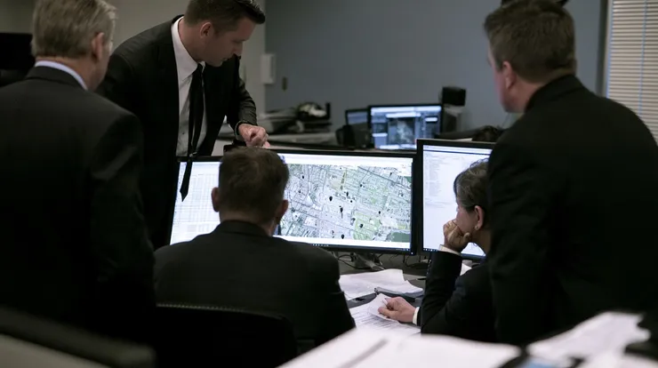 Criminal defense team reviewing mapped cell phone location data and records connected to a Nevada geofence warrant.