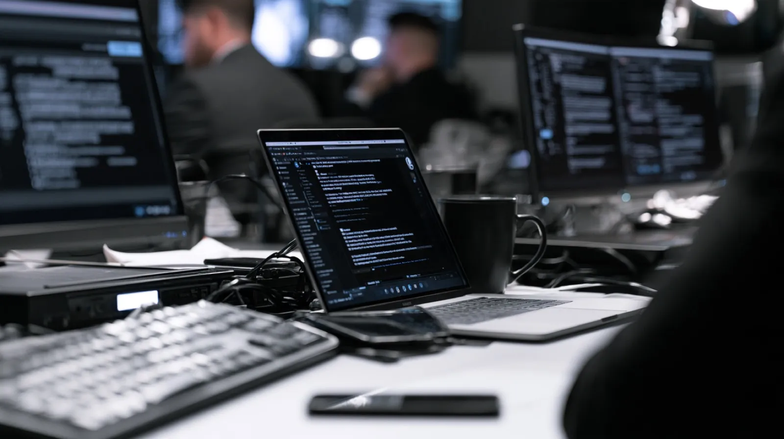 Investigators reviewing digital communications and electronic records as evidence in a Nevada pandering or sex trafficking case.