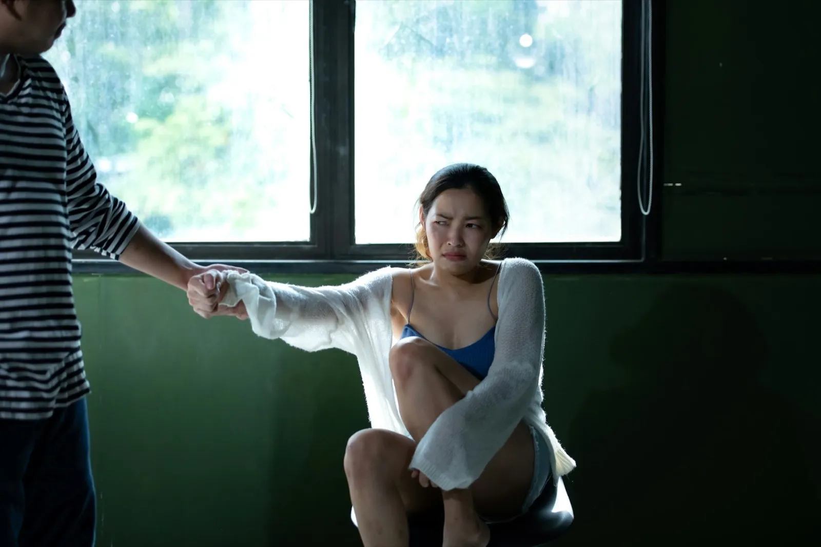 A young woman who has been a victim of human trafficking Must be in a state of fear