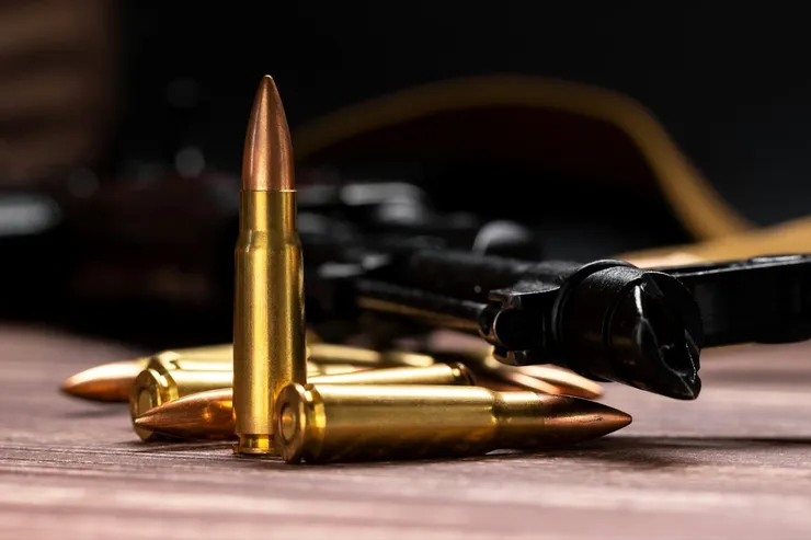 Bullets against Kalashnikov assault rifle