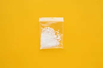 Cocaine drug in resealable bag
