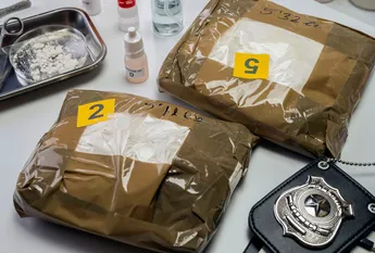 crime lab drug test, conceptual image