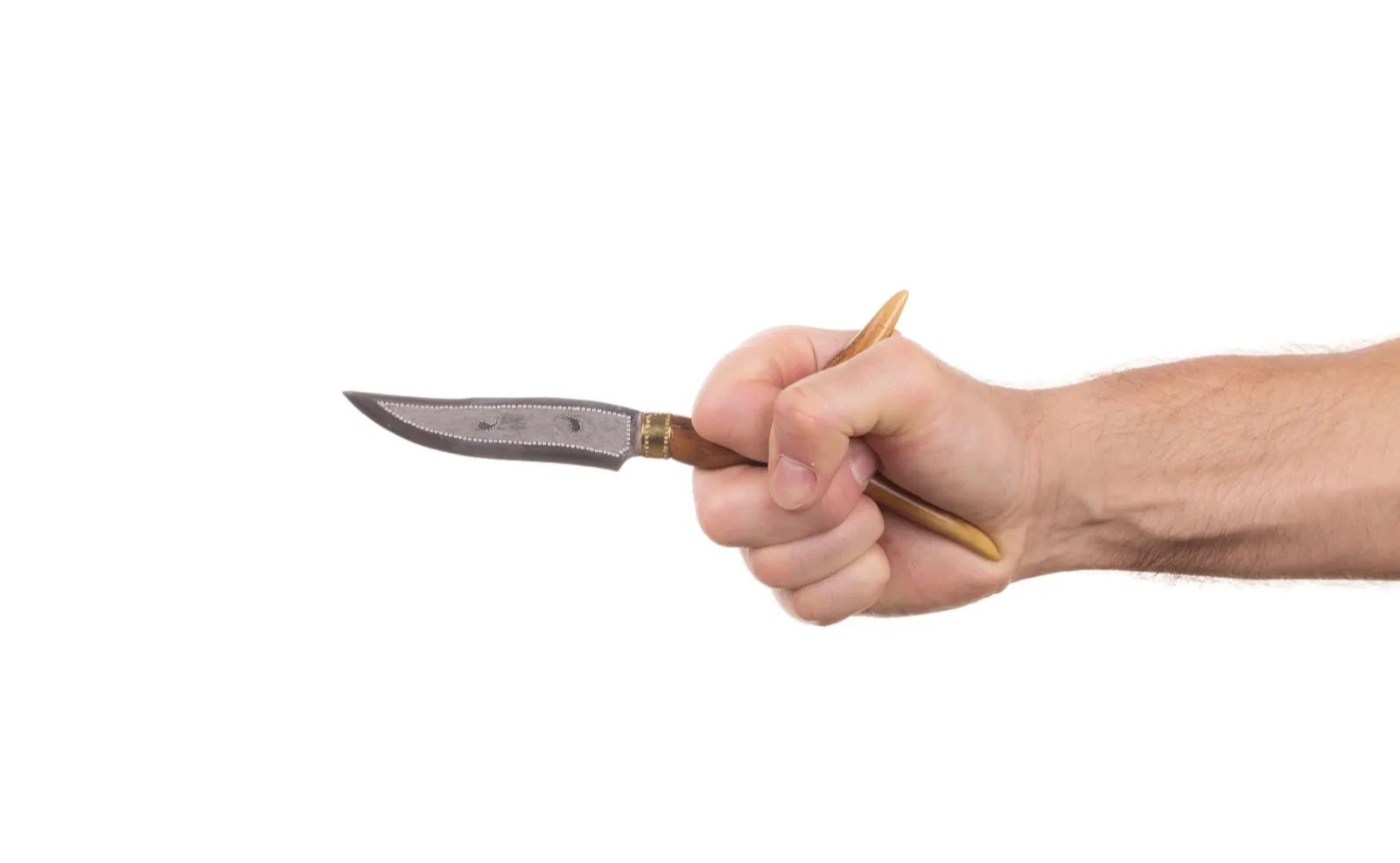 Grip of knife.