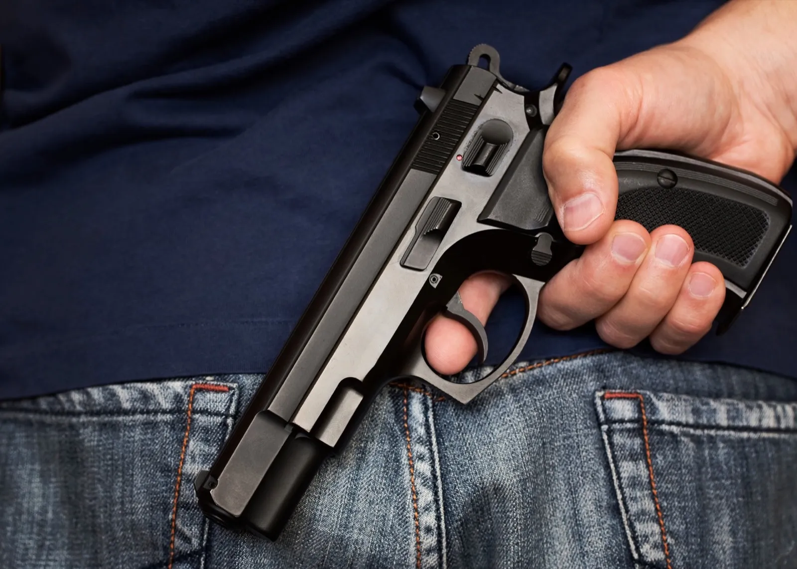Gun in hand