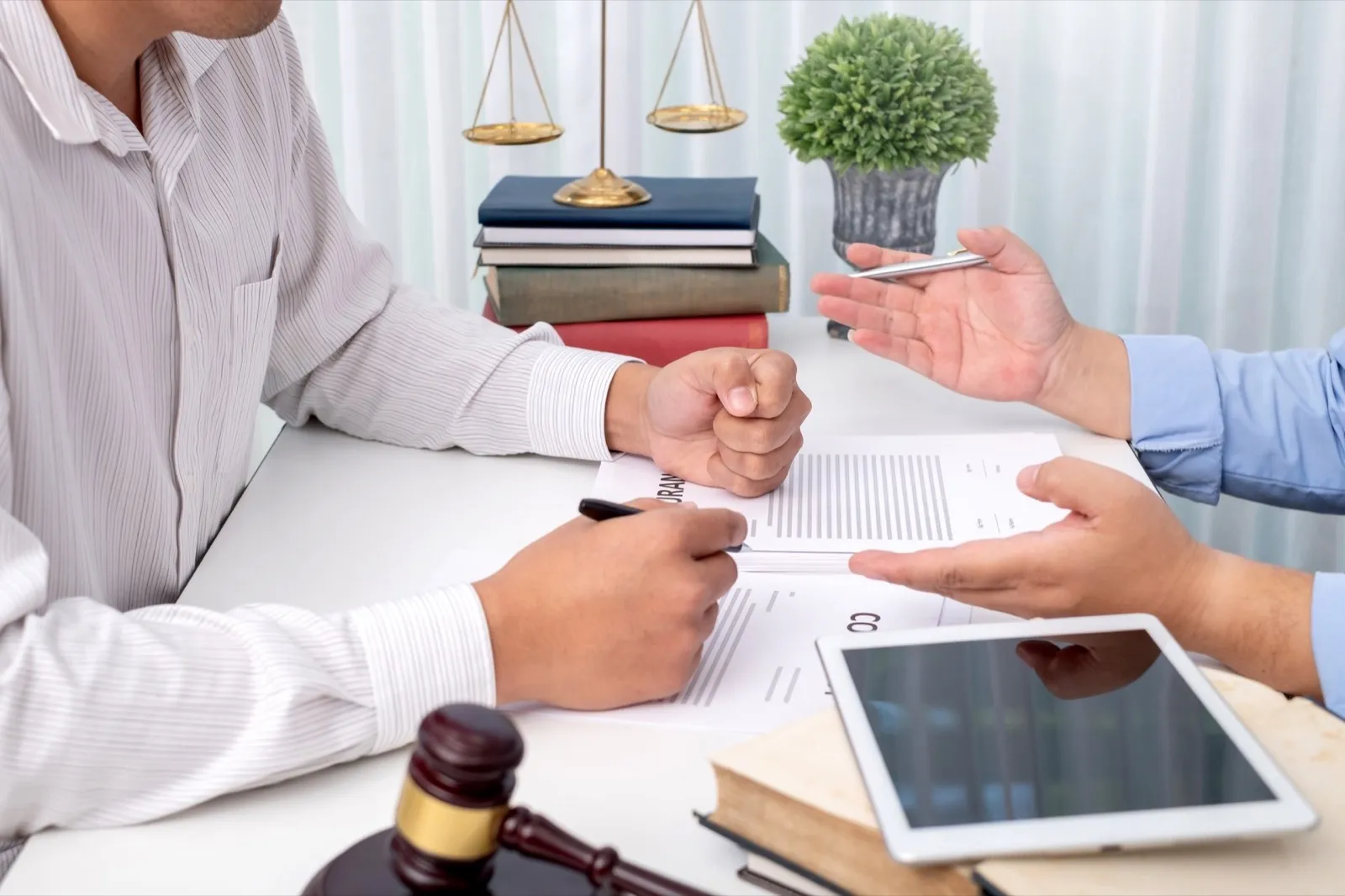 Lawyer provide legal advice. Attorney at law, consultant.
