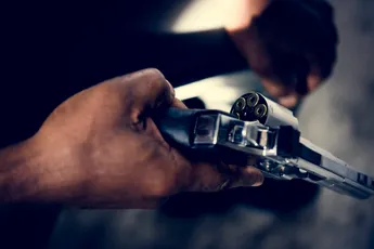 Man holding a gun