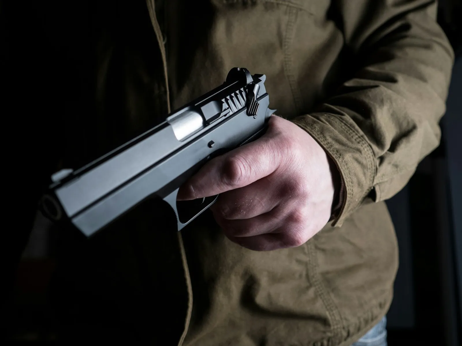Man holding a gun