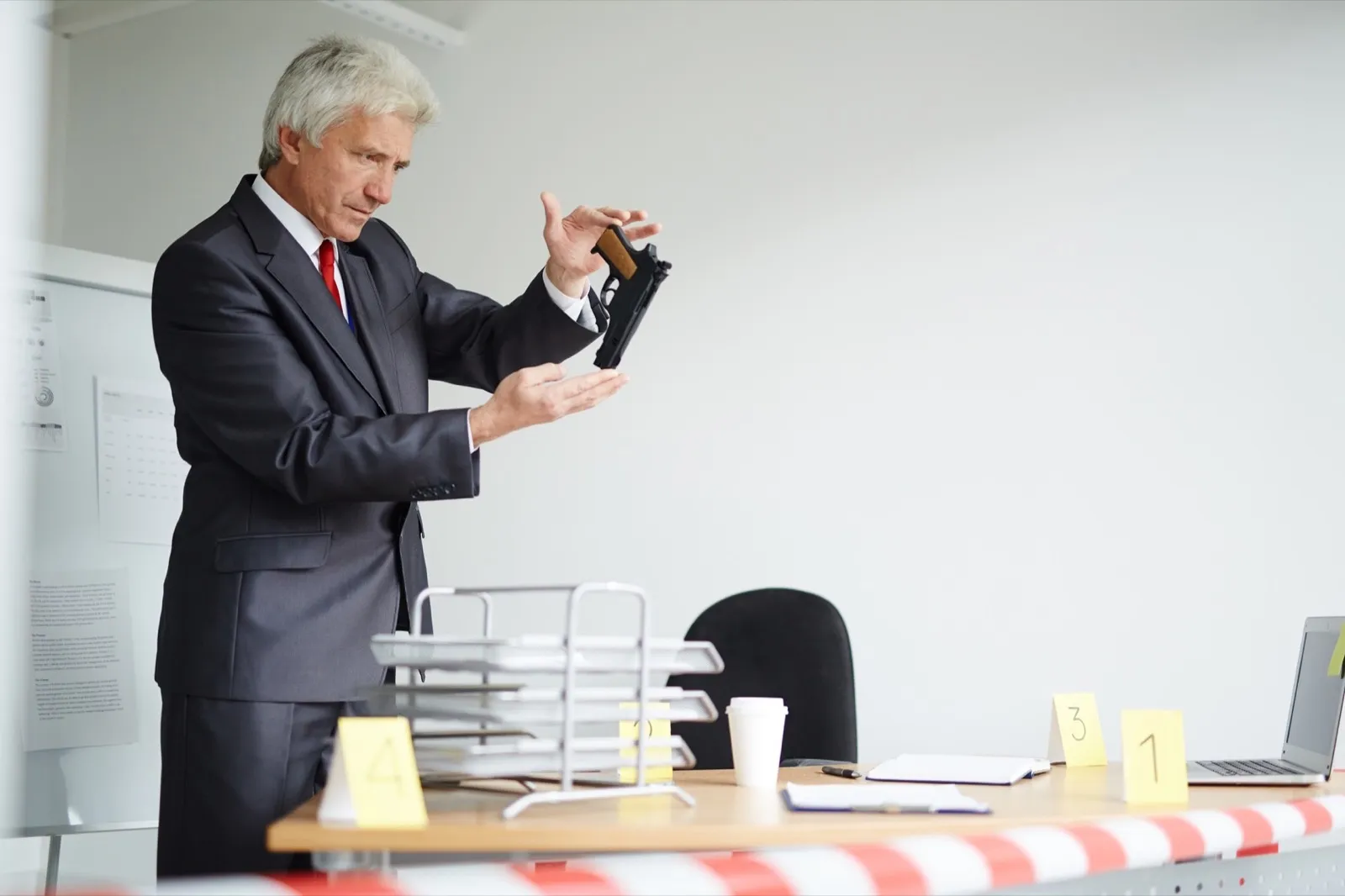 Officer with evidence