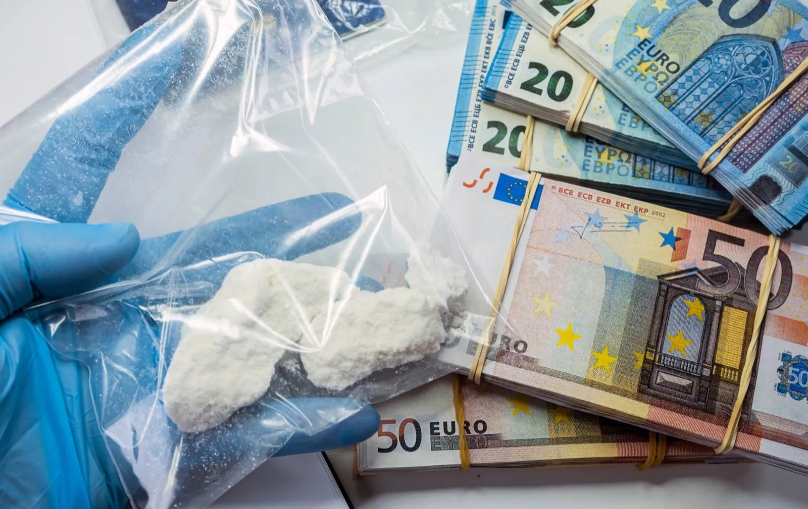 Police investigate positive for drugs in crime lab, conceptual image
