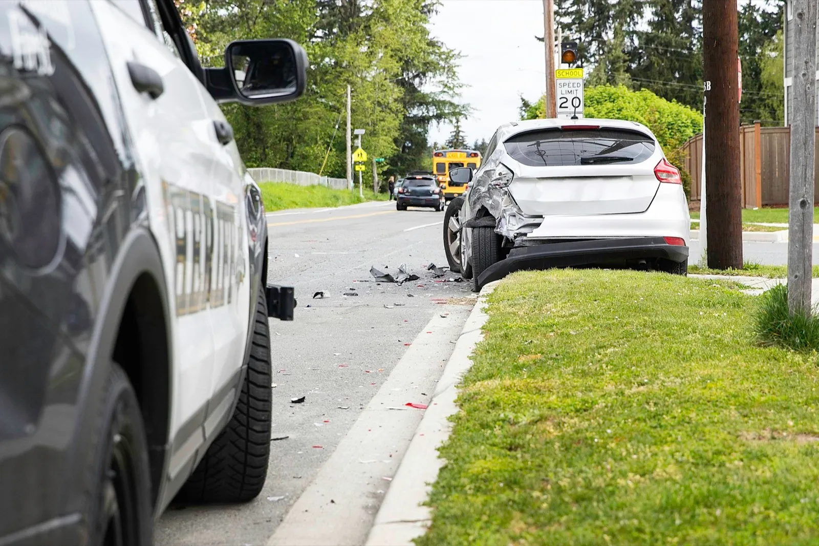 Sheriff investigates car crash in school zone