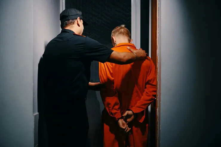 Walking Suspect to Interrogation Room
