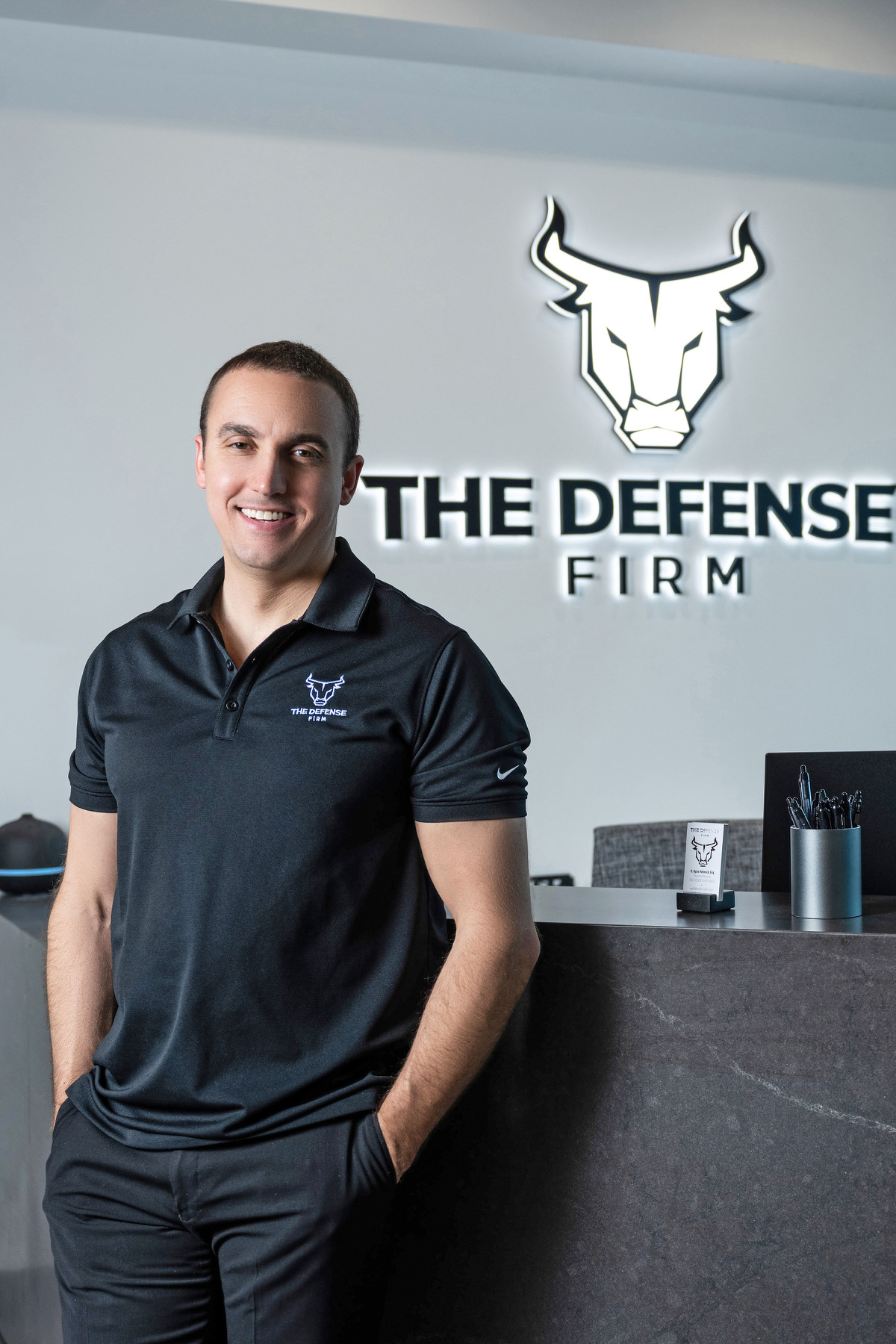 Ryan Helmick at The Defense Firm office